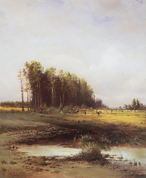 Landscape with trees by Willem Roelofs